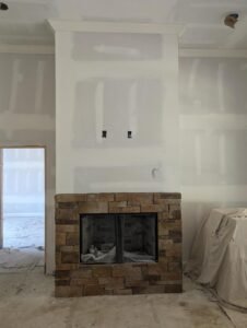 Custom fireplace installation in Lafayette, LA by WTH Construction
