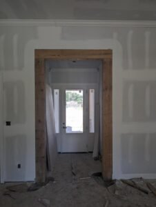 Home construction in Lafayette, LA by WTH Construction, featuring custom carpentry details.