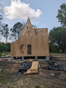 Unique A-frame home taking shape with expert framing by WTH Construction