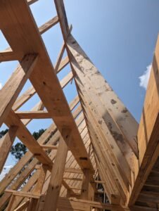 Roof framing project in Lafayette, LA by WTH Construction.
